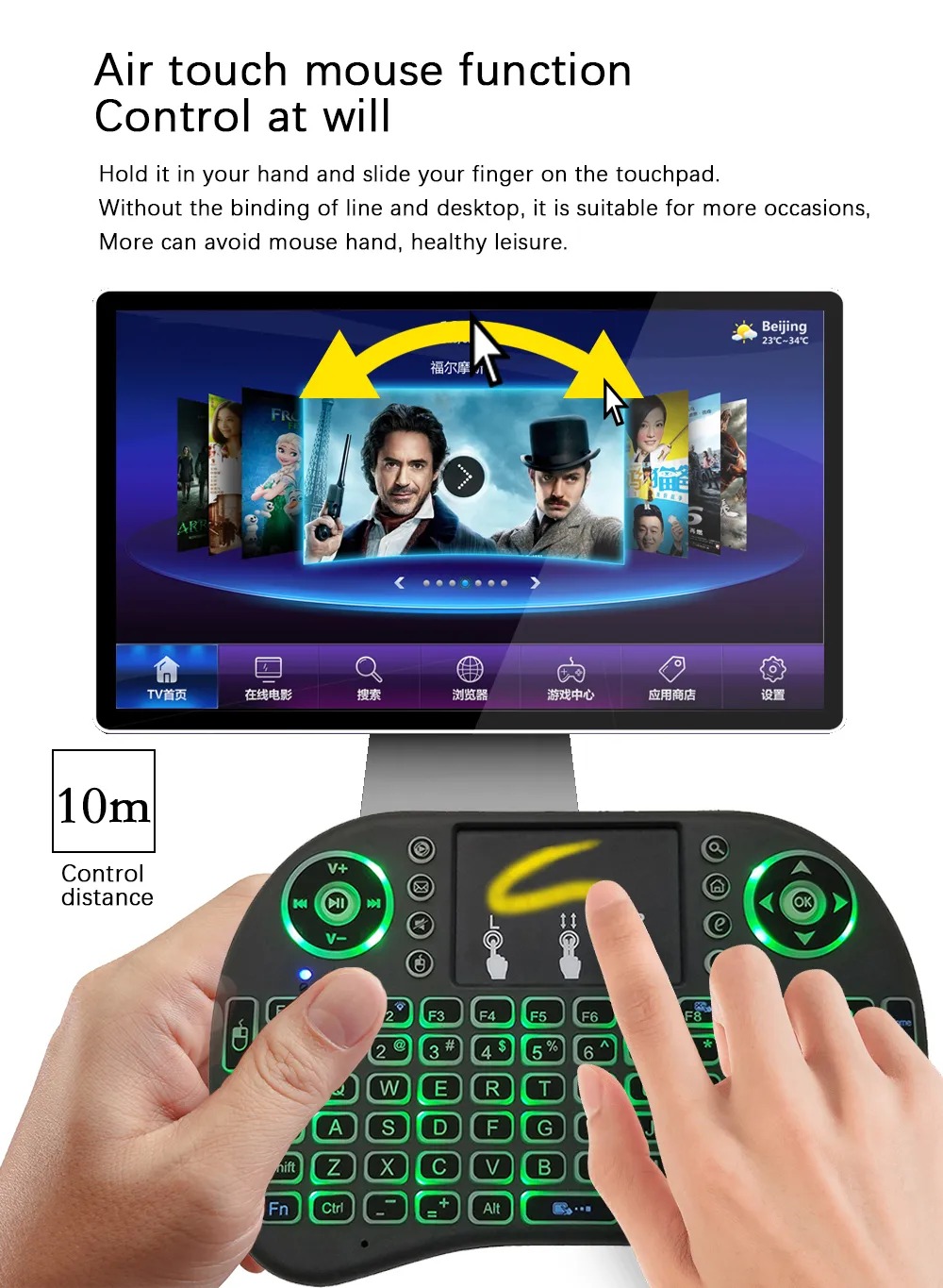 I8 Mini Wireless Keyboard 2.4G - Gaming Console For Smart Tv ulasan dan harga