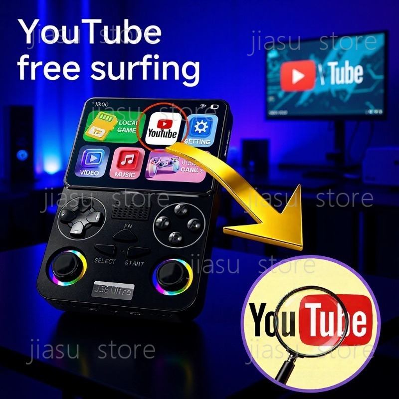 J36 Ultra Handheld Gaming Cons - Handheld Gaming Console Youtube ulasan dan harga