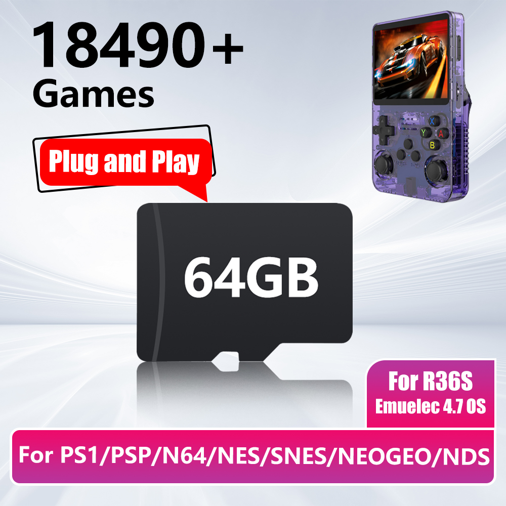 64GB Game Card for R36S Game C - Gaming Console Emulator ulasan dan harga