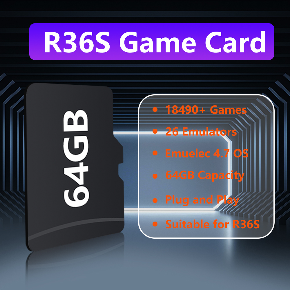 64GB Game Card for R36S Game C - Gaming Console Emulator ulasan dan harga
