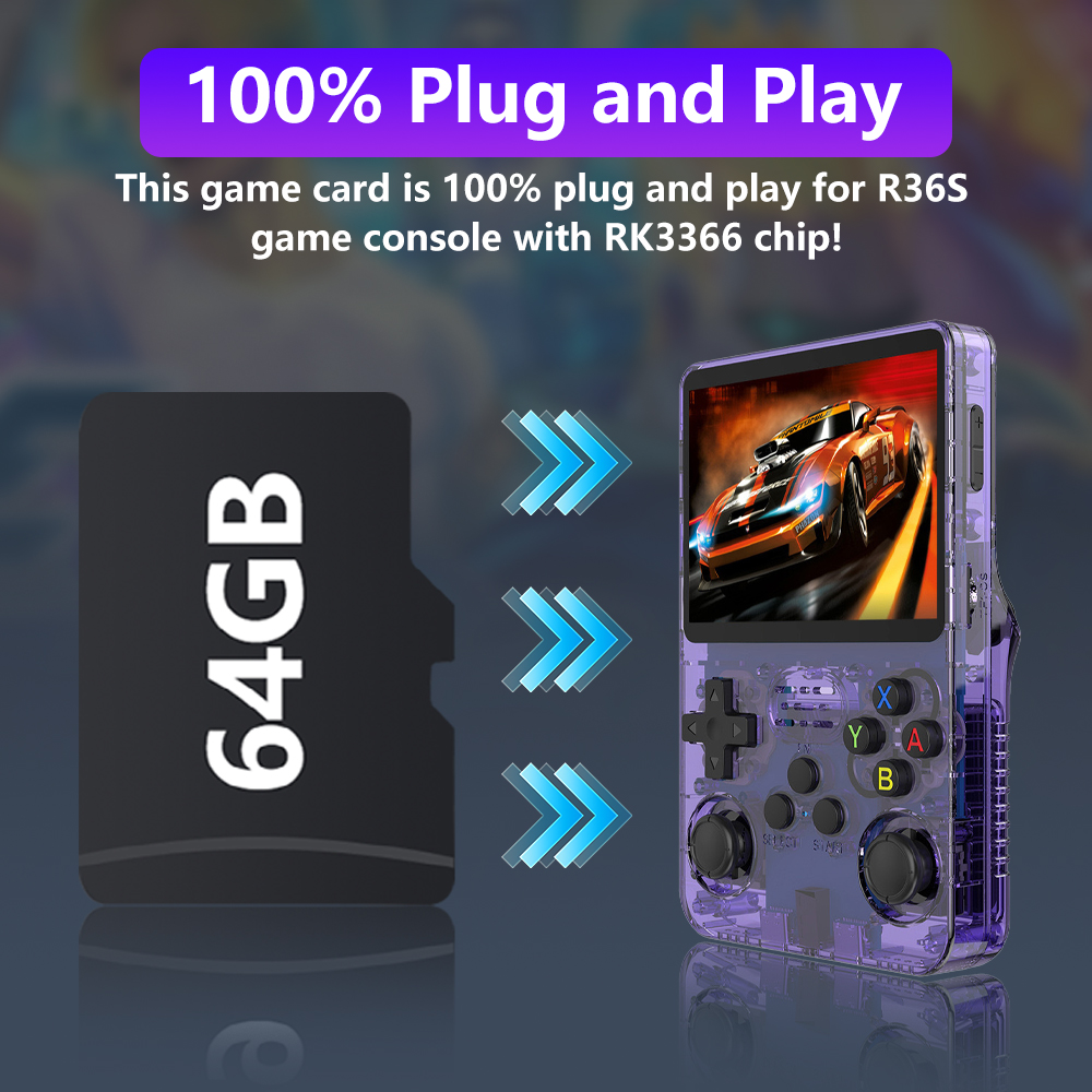 64GB Game Card for R36S Game C - Gaming Console Emulator ulasan dan harga