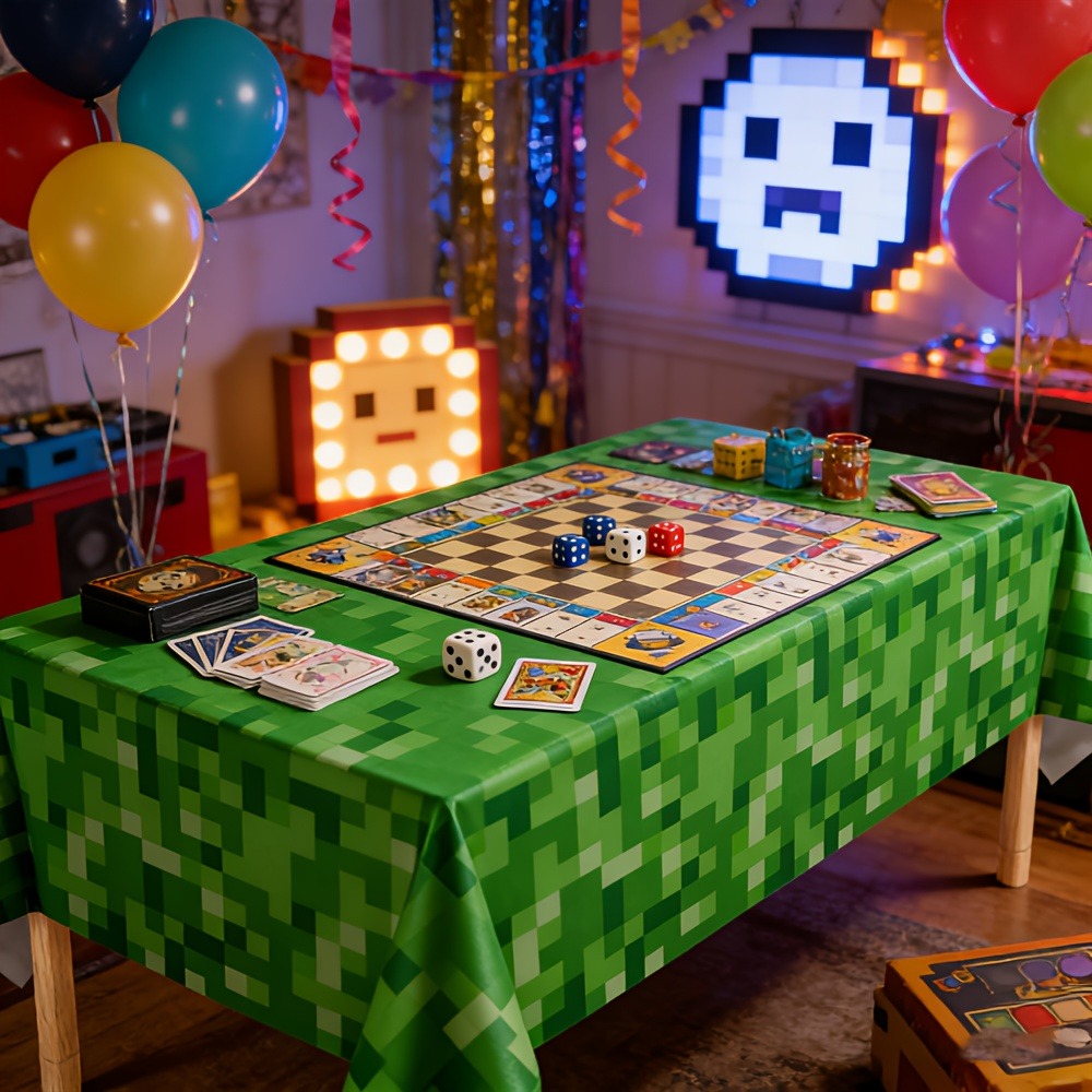 Creeper Face Tablecloth Dispos - Gaming Console Design ulasan dan harga