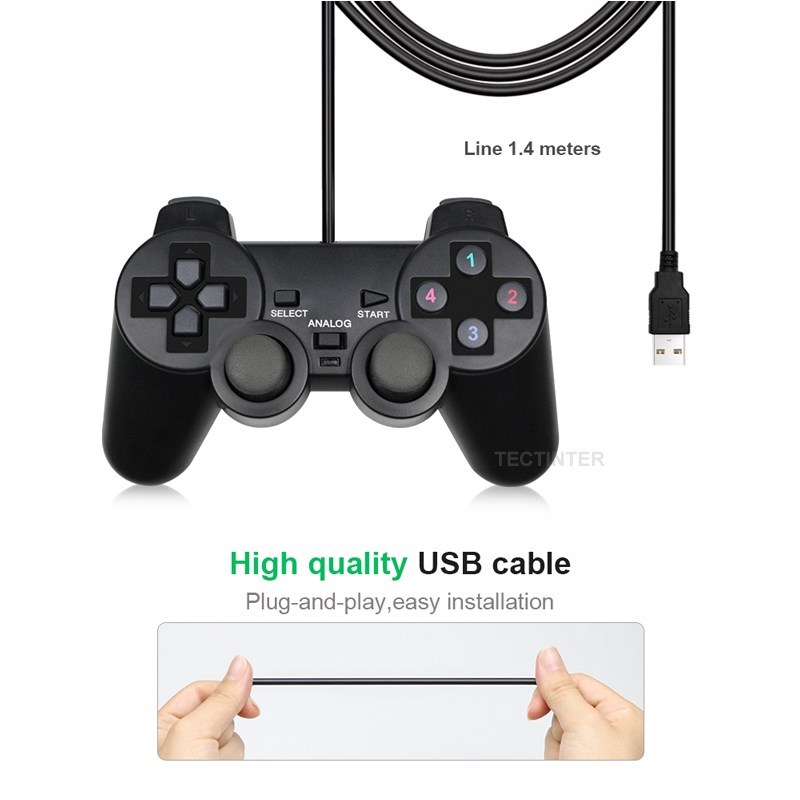 Wired USB PC Gaming Joystick G - Laptop Gaming Console ulasan dan harga