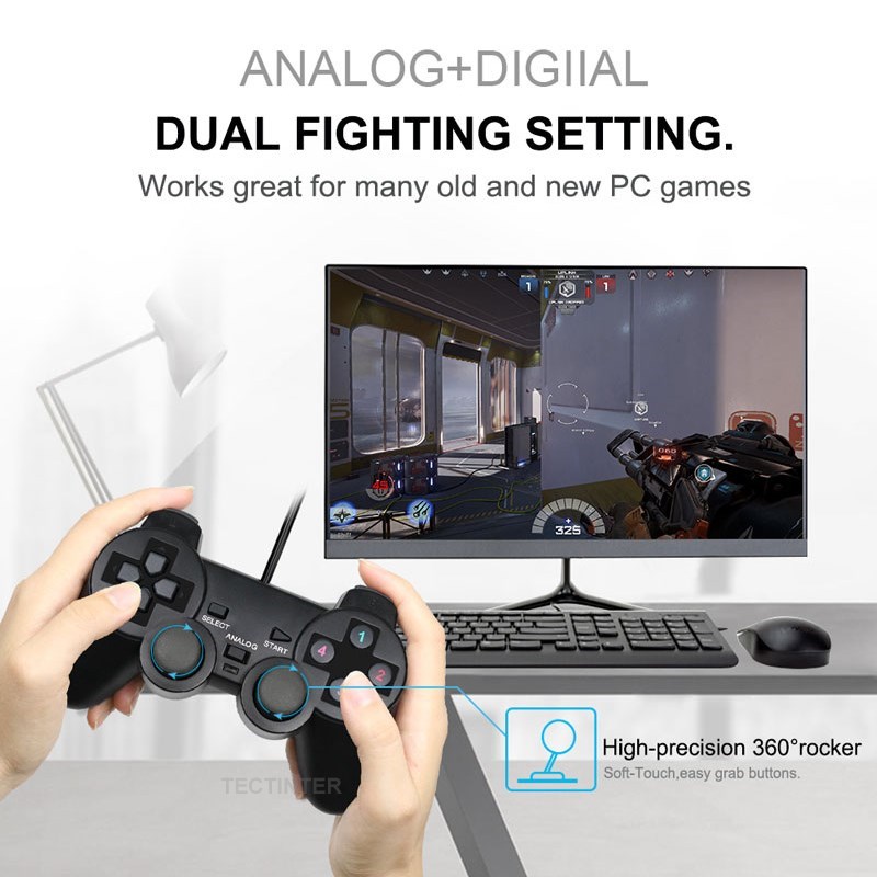 Wired USB PC Gaming Joystick G - Laptop Gaming Console ulasan dan harga