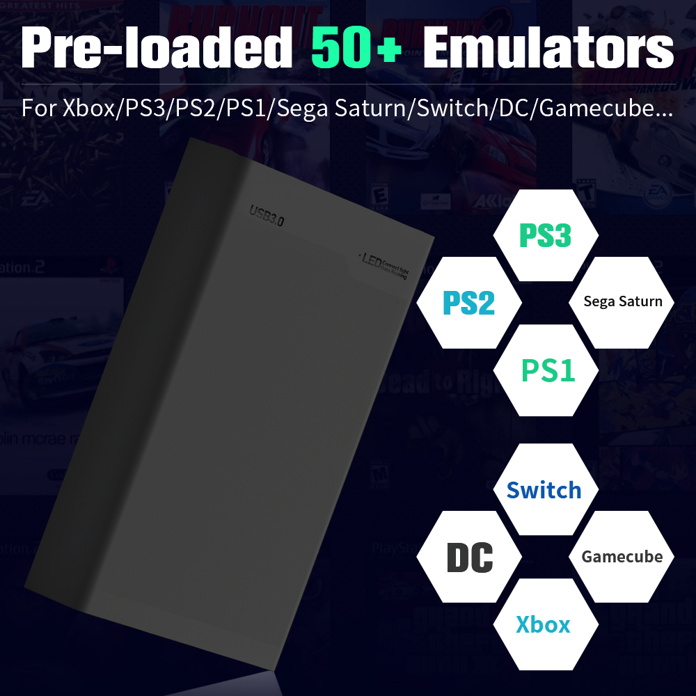 500G Game Hard Drive With 3800 - Gaming Console Emulator ulasan dan harga
