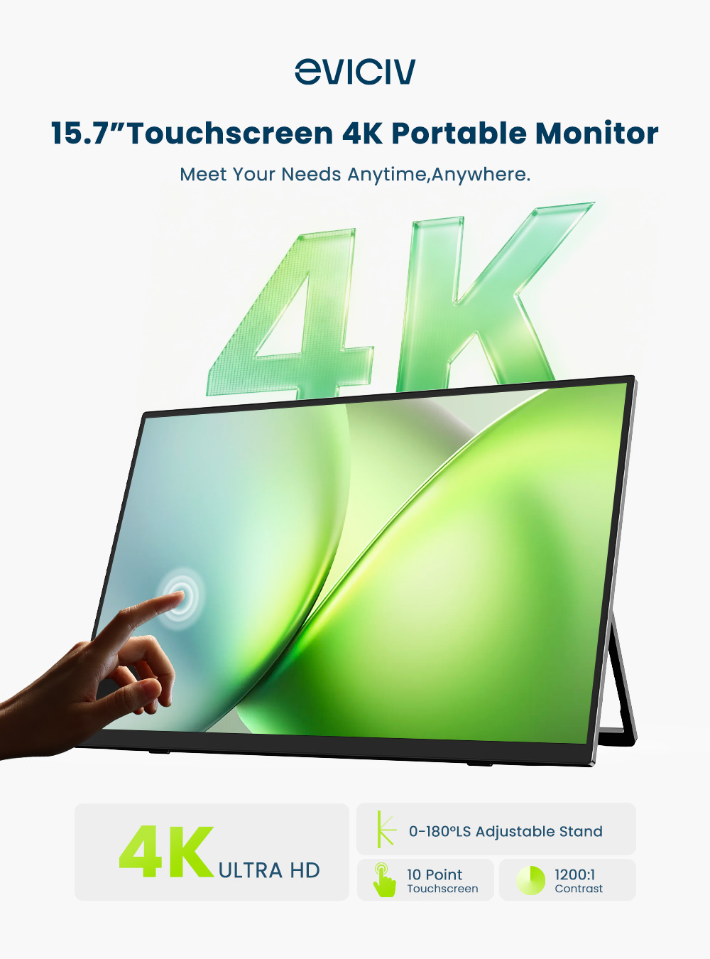 EVICIV 4K Portable Monitor 10- - Gaming Console Type ulasan dan harga