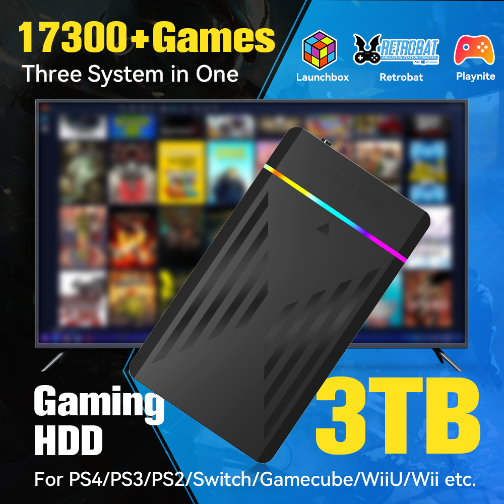 3TB Portable Gaming HDD Launch - Gaming Console Emulator ulasan dan harga